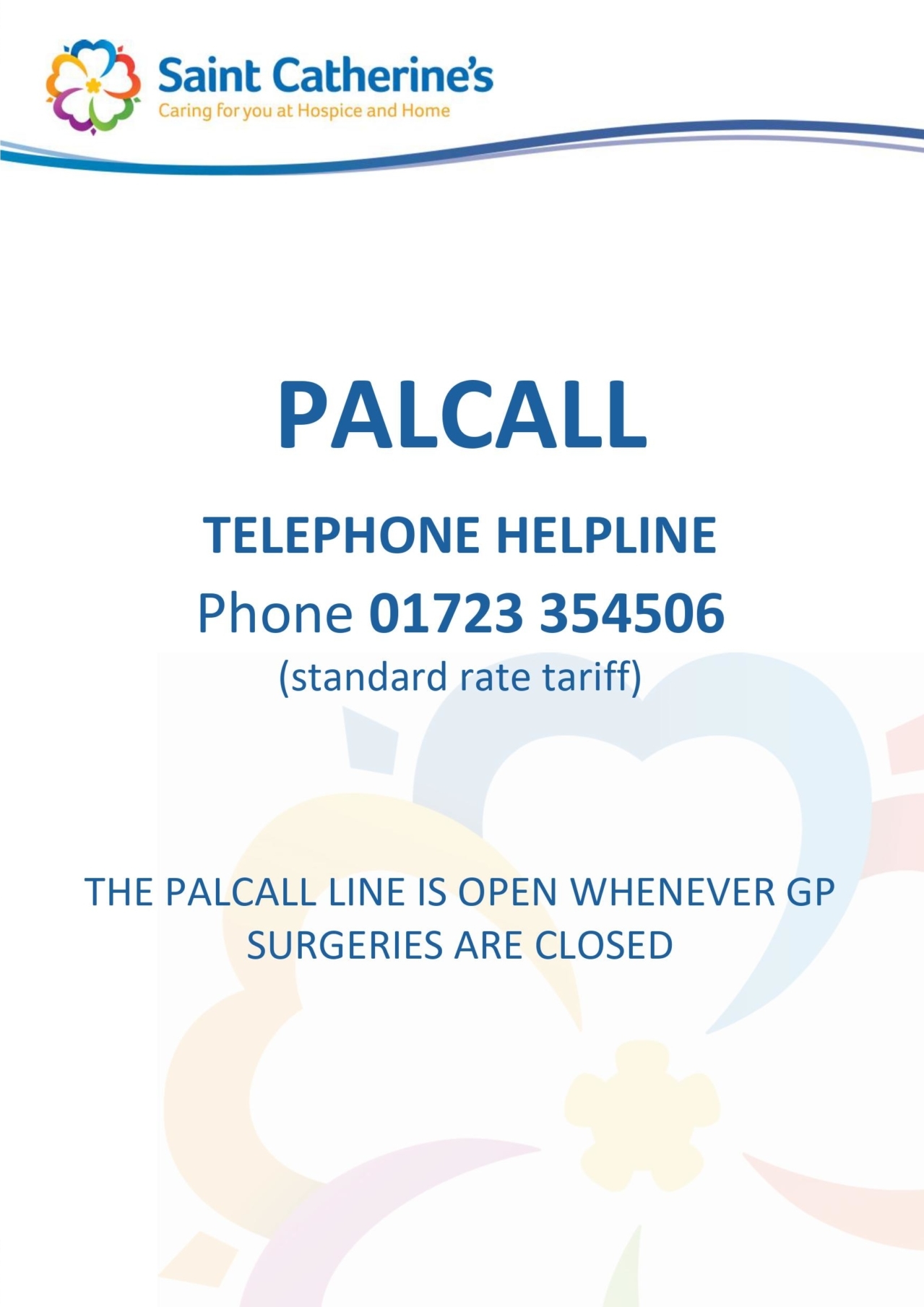 palcall information leaflet